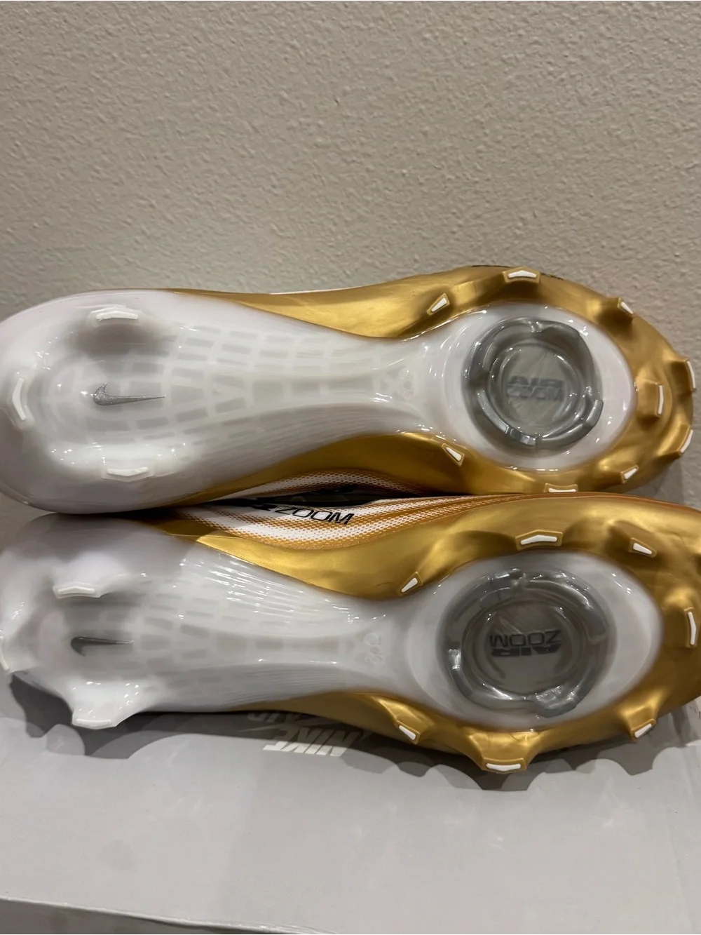 Nike Air Zoom Vapor Pro 1 Football Cleats White Gold